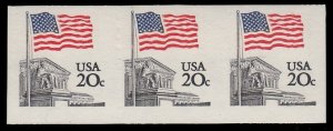 United States 1895d Imperf Strip of 3 MNH