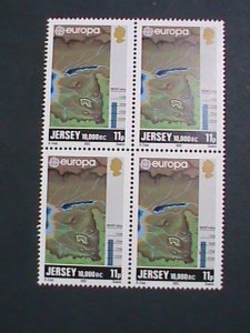 JERSEY-1982 SC#286-8-EUROPA-CHANNEL ISLAND RAISE IN SEA LEVEL -MNH BLOCK -VF