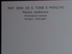 ​ST.TOMAS PC-1983 MEDICINAL PLANTS PREPAID HIGH VALUE POSTCARD-MNH-VF