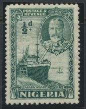 Nigeria  SG 34  SC# 38 MH 1936 issue Apapa Wharf please see scan