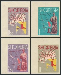 Albania 630-633 imperf, MNH. Michel 689-692. Tourism, 1962. Roman statue, Maps.