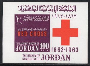 Thematic stamps jordan 1963 RED CROSS MS558 mint