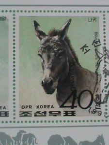 KOREA STAMP: 1991- COLORFUL LOVELY HORSES - CTO- NH S/S SHEET-   VERY RARE AND H