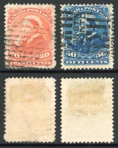 Canada SG115/6 1893 Set of Two Fresh Colour Cat 135 Pounds