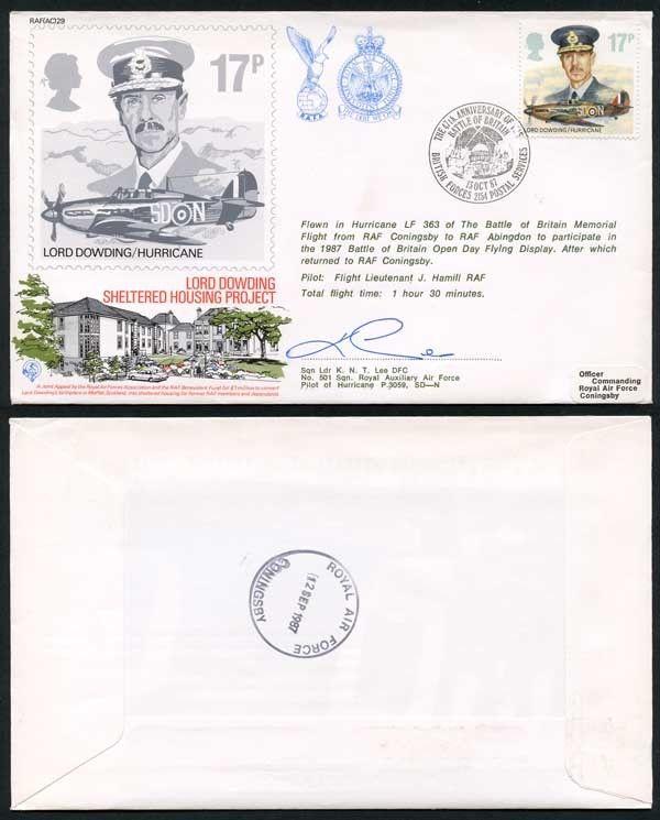 AC29 47th Ann of Battle of Britain Signed WWII Fighter Pilot 13.10.87