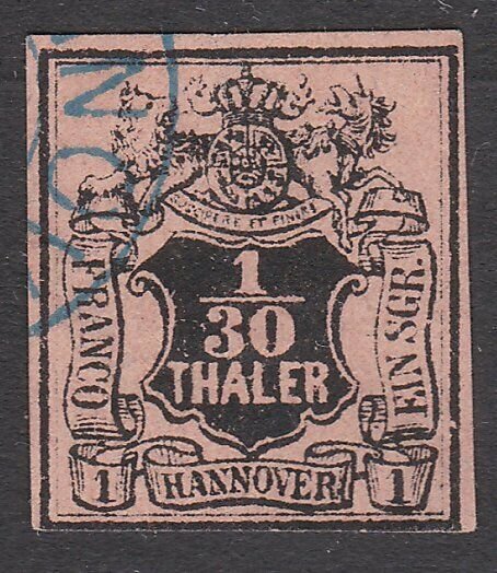 GERMANY HANNOVER An old forgery of a classic stamp -........................A686