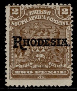 RHODESIA EDVII SG102, 2d brown, M MINT. Cat £11.