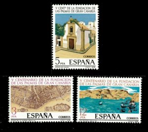 Spain 1978 - Founding of Las Palmas, 500 Years - Set of 3v - Scott 2105-07 - MNH