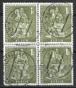 COLLECTION LOT 14834 GERMANY BERLIN #9N135 BLOCK OF 4 1956