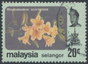 Selangor   Malaya  SC#  140  Used  Flowers  see details & scans