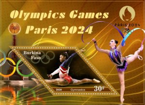 Stamps. Olympic games  2024 in Paris 2020 6 sheets perforated