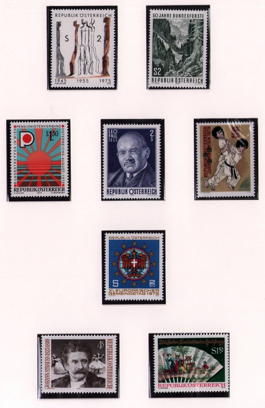 Austria lot of MNH stamps 1975 (album pages not included) (82) winter sports