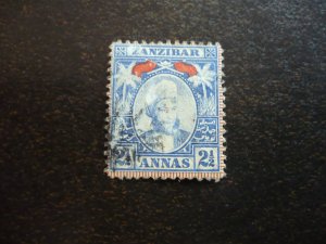 Stamps - Zanzibar - Scott# 41 - Used Part Set of 1 Stamp