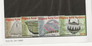 PAPUA NEW GUINEA Sc 1703-6 NH issue of 2013 - BASKETS 