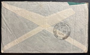 1946 Tanga Tanganyika British KUT Airmail Cover to Harrow England 