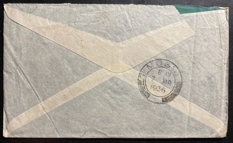 1946 Tanga Tanganyika British KUT Airmail Cover to Harrow England 