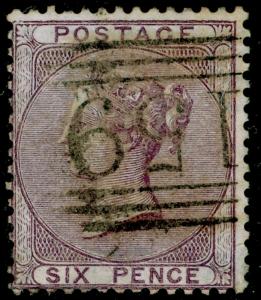 SG70, 6d pale lilac, FINE USED. Cat £120.