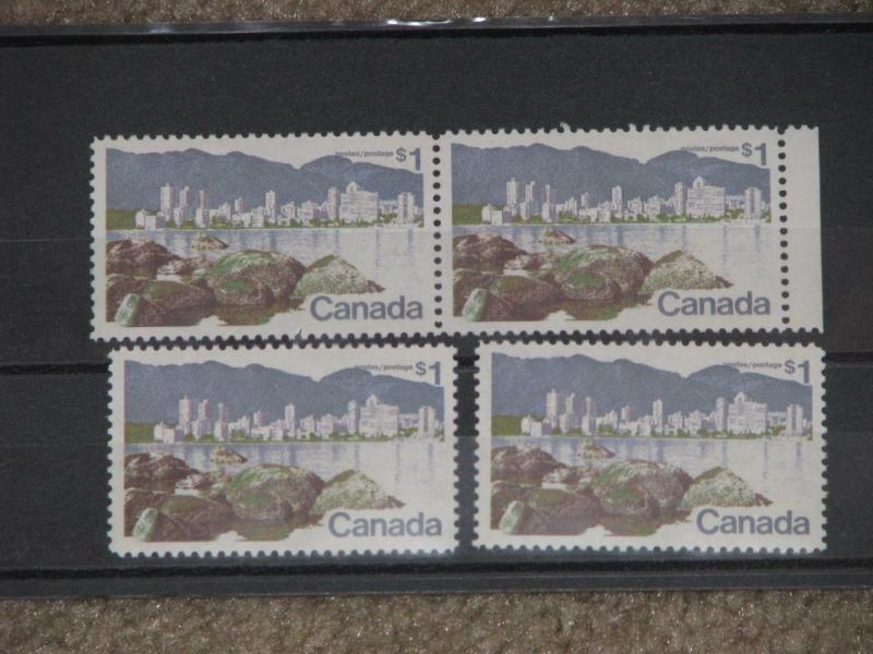 Canada Scott# 600, pair and 2 singles, MNH