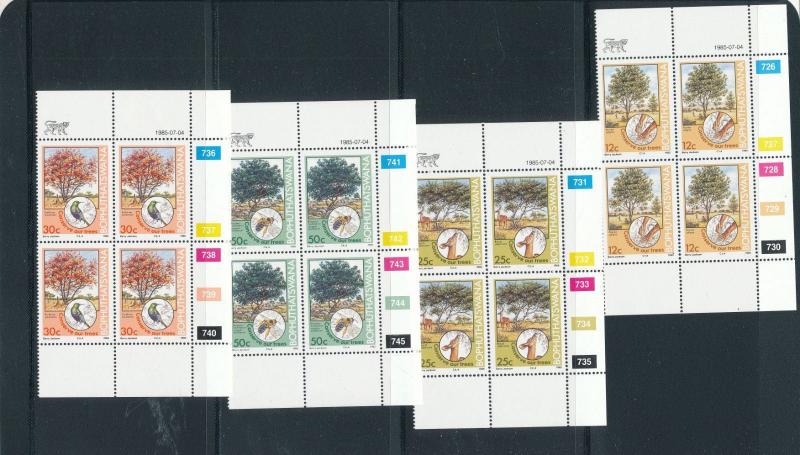 Bophuthatswana 1985 Easter Trees Blocks MNH (40 Stamps) LP40