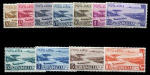 Italian Colonies, Somalia #C17-27 Cat$348.50, 1950-51 Airpost, complete set, ...