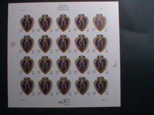 ​UNITED STATES-2003 PURPLE HEART DIE CUT MINI SHEET OF 20 MNH-VERY FINE