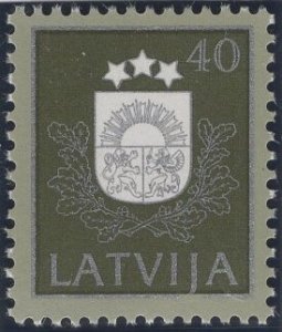 Latvia 1991 MNH Sc 304 40k Coat of Arms