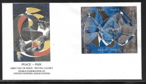 United Nations NY 632a Peace Day WFUNA Cachet FDC First Day Cover