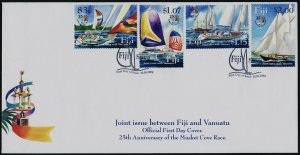 Fiji 1024-7a on FDC's - Yachts. Musket Cove Race