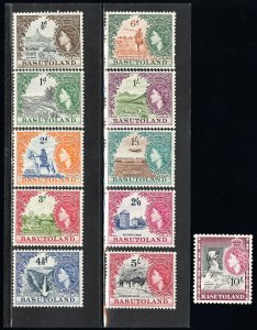 Basutoland Stamps # 46-56 MNH VF Scott Value $125.00