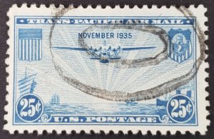 United States, Scott # C20, VF used, one short perf
