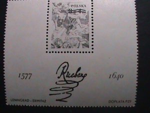 POLAND 1977 SC#B134 STONING OF ST. STEPHEN-BY RUBENSL MNH S/S VERY FINE