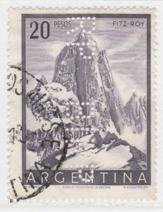 Perfin on ARGENTINA Stamp Used A29P41F37881-