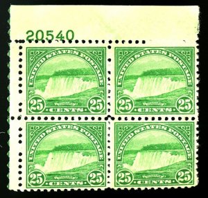 U.S. #699 MINT PL# BLOCK OF 4 OG NH