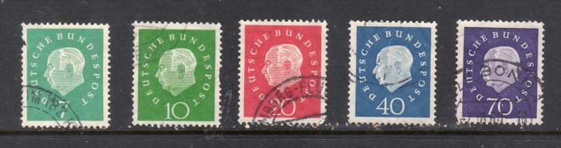 GERMANY    793-7 President Theodor Heiss Complete set