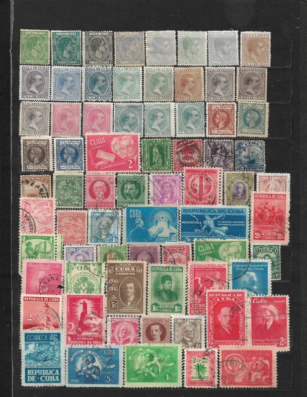 COLLECTION LOT OF 70 CUBA 1878+ STAMPS ALL CONDITION