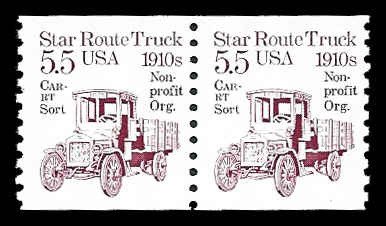 PCBstamps   US #2125a (=) Coil Pair 11c(2x.055)Star Route, MNH, (12)