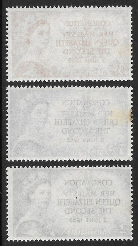Doyle's_Stamps: MNH Australian Coronation Set, Scott #259** to #261**