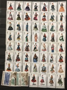 Spain 169 Mint (Mostly MNH) Stamps SCV $90