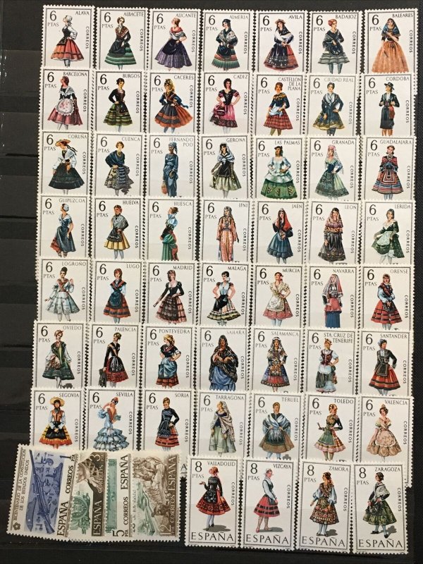 Spain 169 Mint (Mostly MNH) Stamps SCV $90
