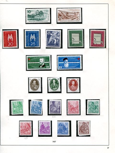 GDR  Collection on 10 pages Mint VF NH - Lakeshore Philatelics