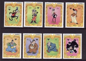 Dominica-Sc#1730-7-unused NH set-Disney Characters-Mickey Mo