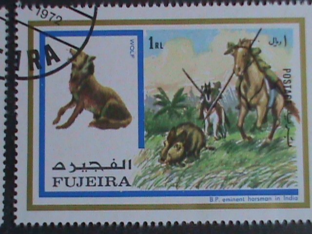 FUJEIRA STAMP-1972-LOVELY ANIMALS CTO STAMP  SET WITH ORIGINAL GUM. RARE