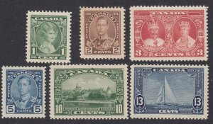 CANADA #211-216 MINT SET VF