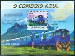 GUINEA BISSAU  2013 THE BLUE TRAIN  SOUVENIR SHEET MINT NH