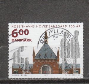 Denmark  Scott#  1562  Used  (2011 Copenhagen Central Railway Station)