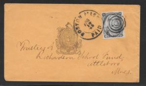 #73 on Official Massachusetts Cover, FREE INSURED SHIPPING