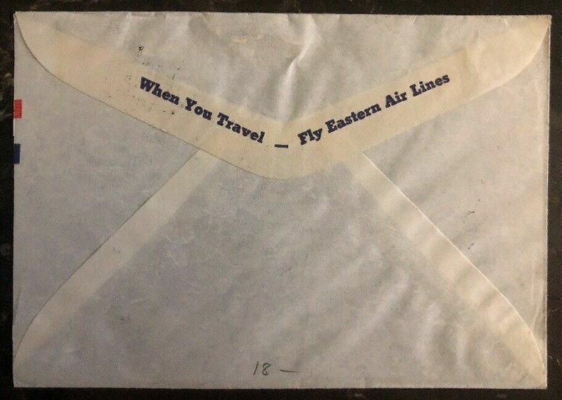 1960 Tortola British Virgin Islands  Cover To Easton NJ USA Eastern Airlines