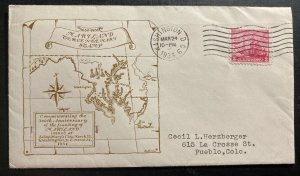 1934 Washington USA First Day Cover FDC 300th Anniversary Of Maryland Founding