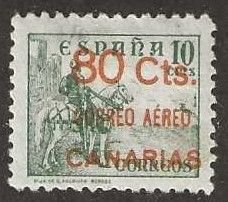 Canary Islands, Spain, 9LC35, mint, hinge remnant. 1937. (S1340)