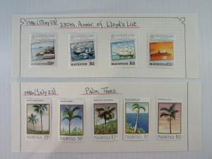 1984 Mauritius SC #587-95 250th Anniversary of Lloyd's List Palm Trees MH stamps